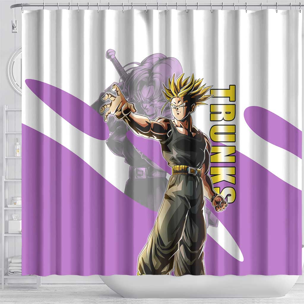 Trunks Time Warrior Shower Curtain Dynamic Anime Sword Style