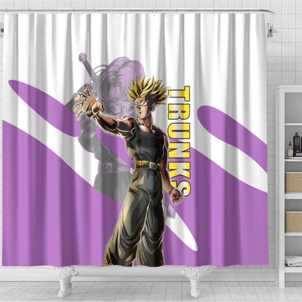 Trunks Time Warrior Shower Curtain Dynamic Anime Sword Style