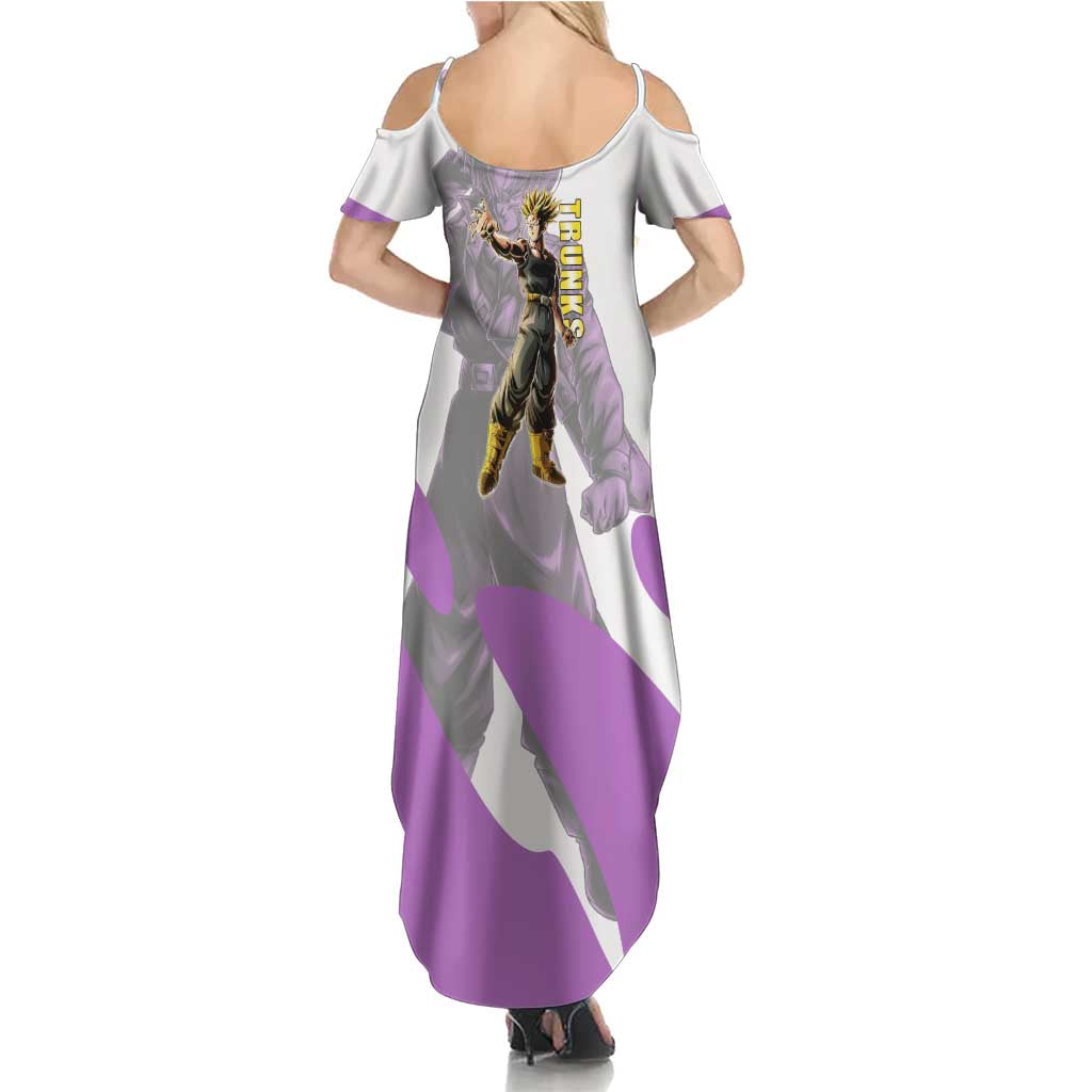 Trunks Time Warrior Summer Maxi Dress Dynamic Anime Sword Style