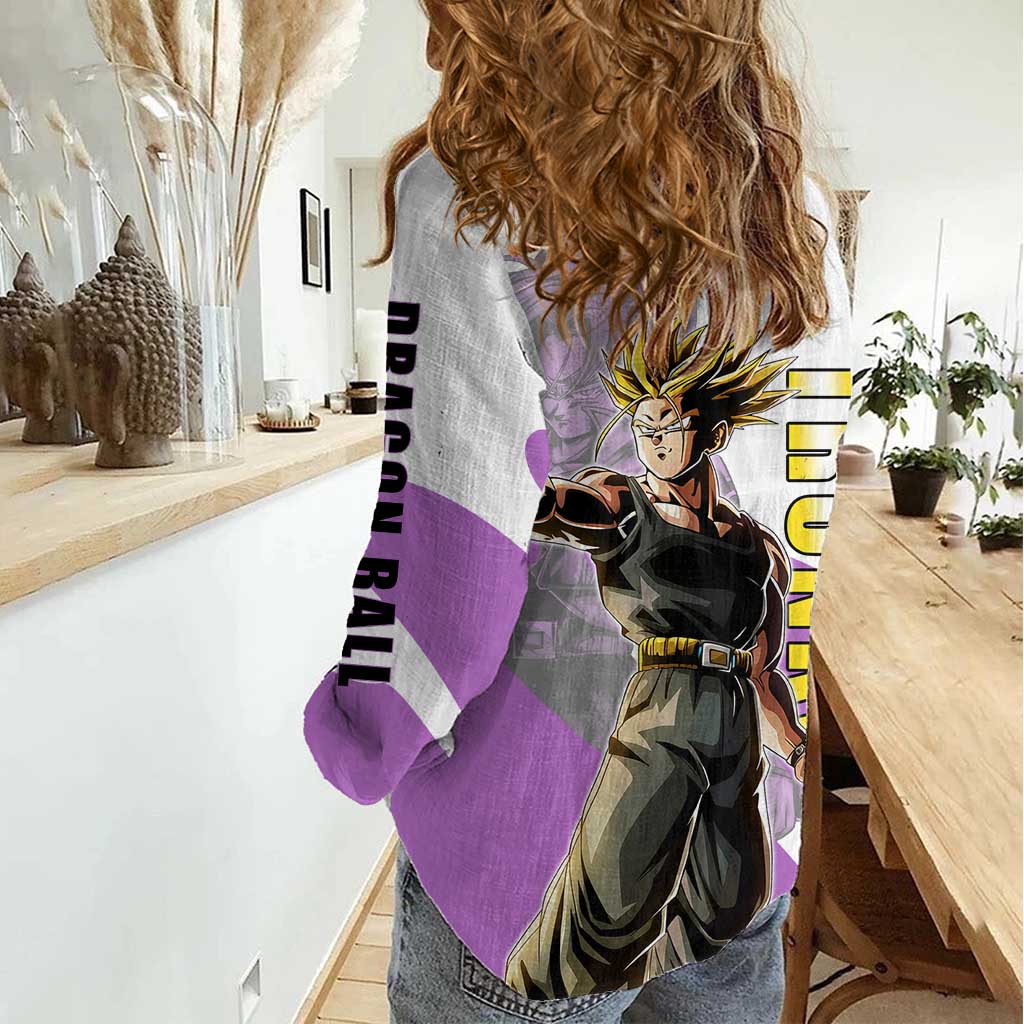 Trunks Time Warrior Women Casual Shirt Dynamic Anime Sword Style