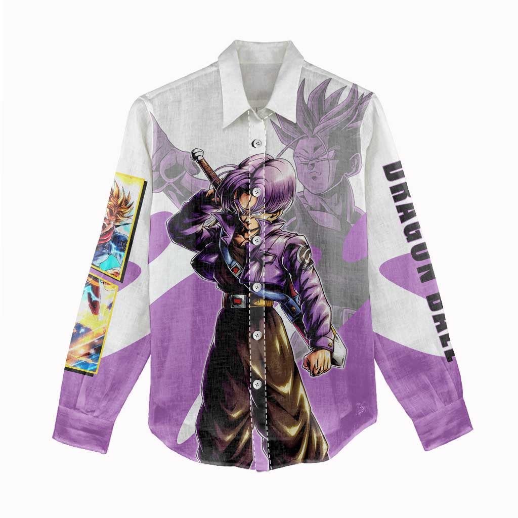 Trunks Time Warrior Women Casual Shirt Dynamic Anime Sword Style
