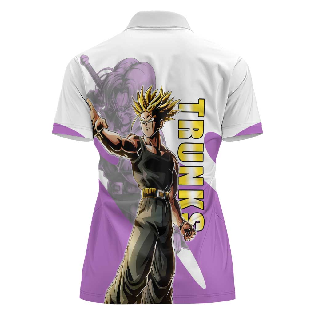Trunks Time Warrior Women Polo Shirt Dynamic Anime Sword Style