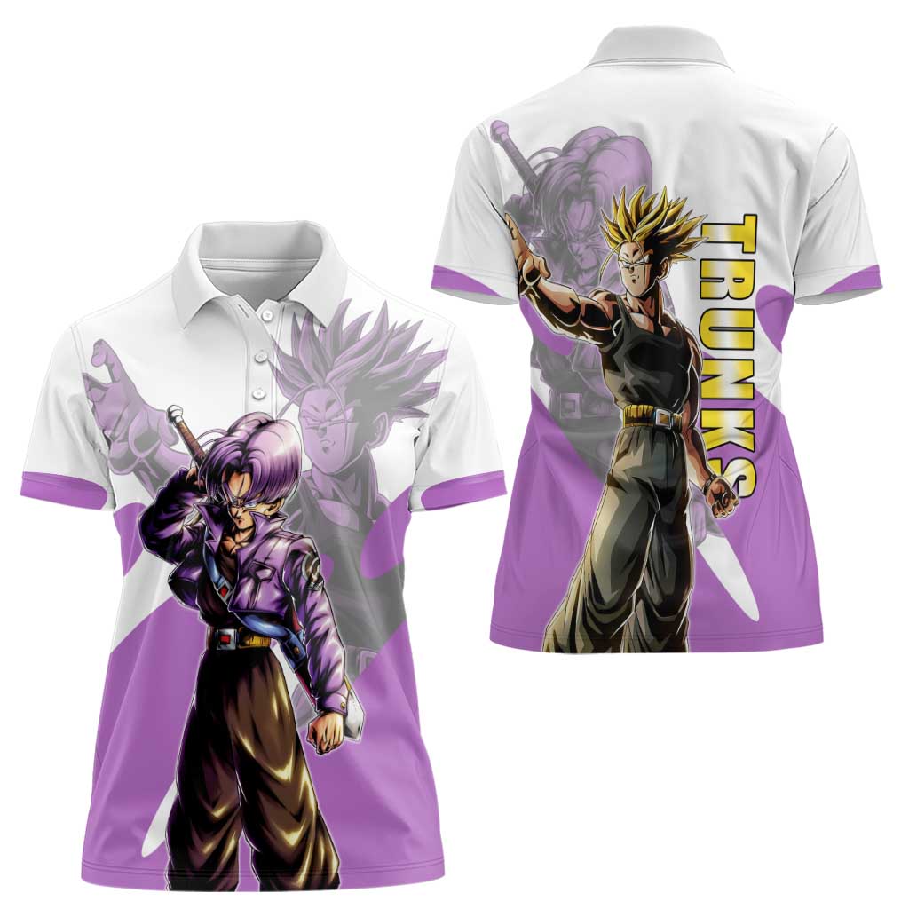 Trunks Time Warrior Women Polo Shirt Dynamic Anime Sword Style