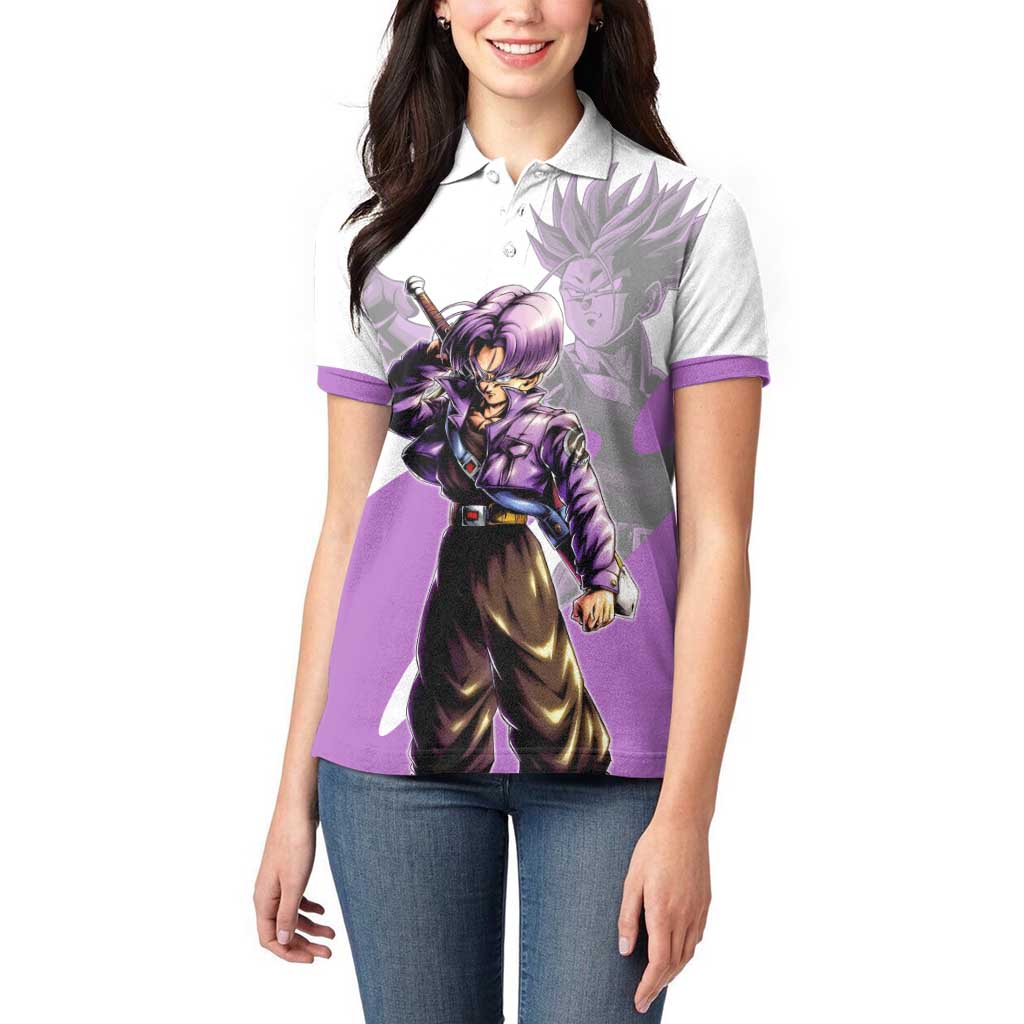 Trunks Time Warrior Women Polo Shirt Dynamic Anime Sword Style