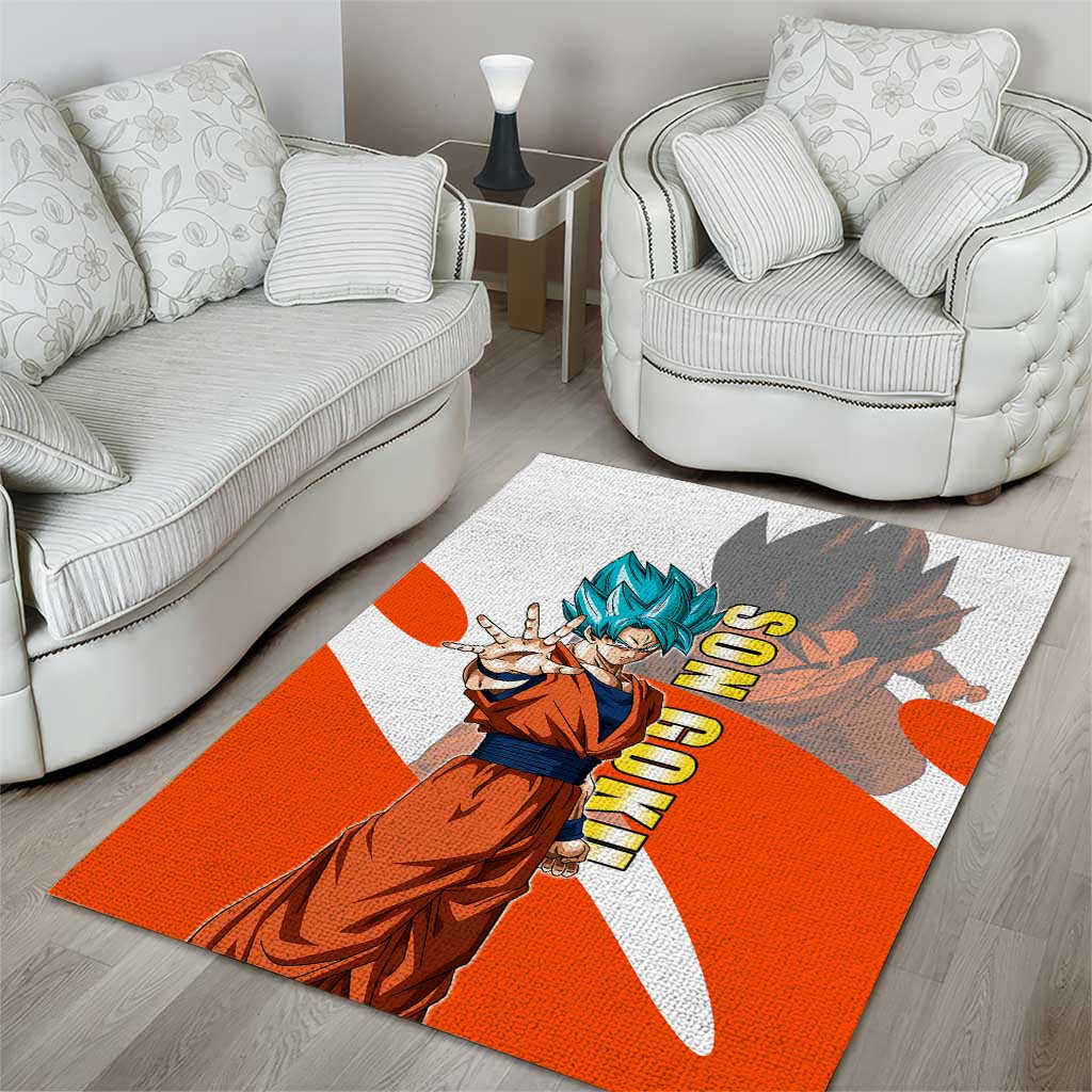 Son Goku Kamehameha Legend Area Rug Iconic Anime Battle Style