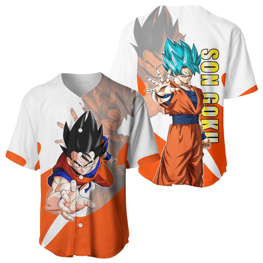 Son Goku Kamehameha Legend Baseball Jersey Iconic Anime Battle Style