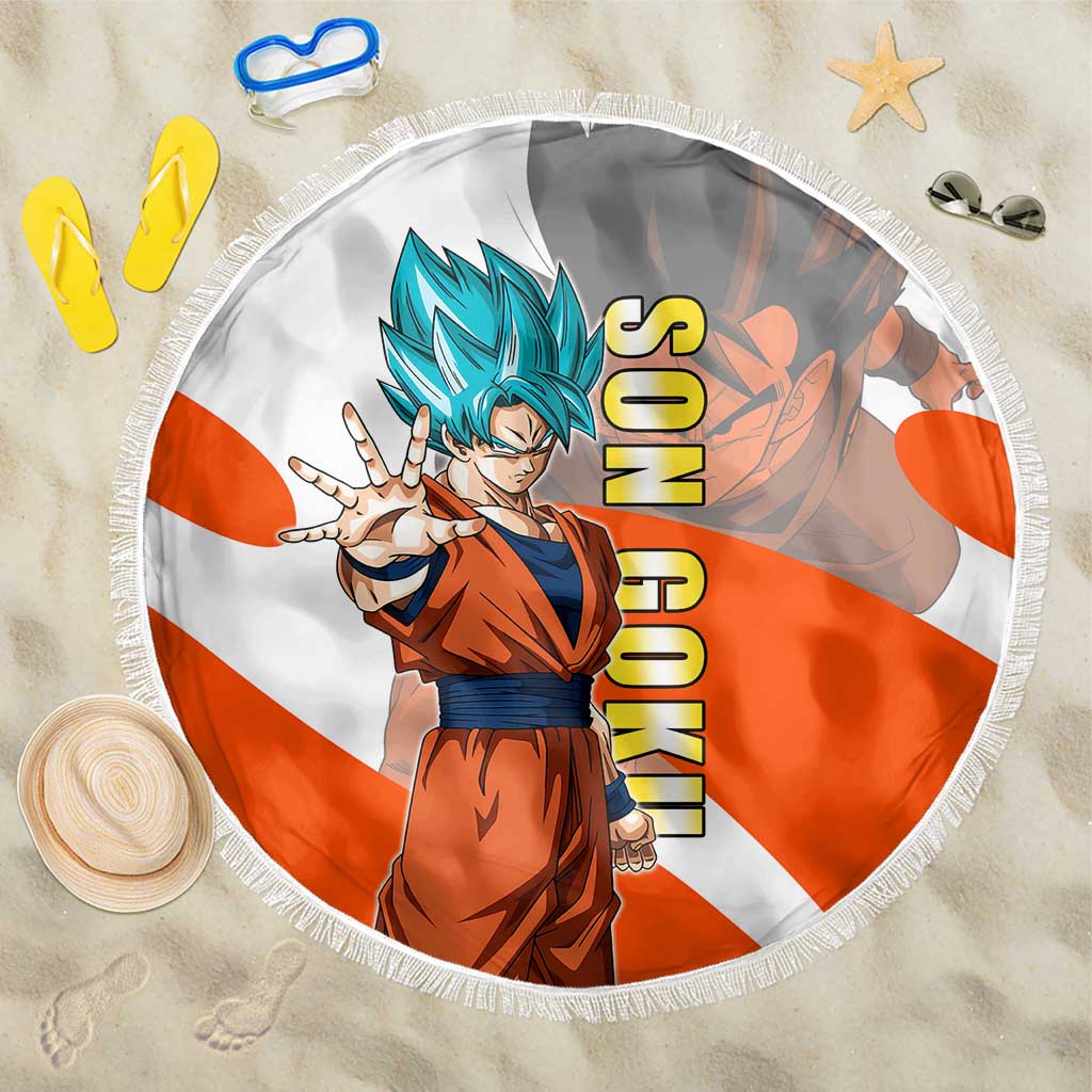 Son Goku Kamehameha Legend Beach Blanket Iconic Anime Battle Style