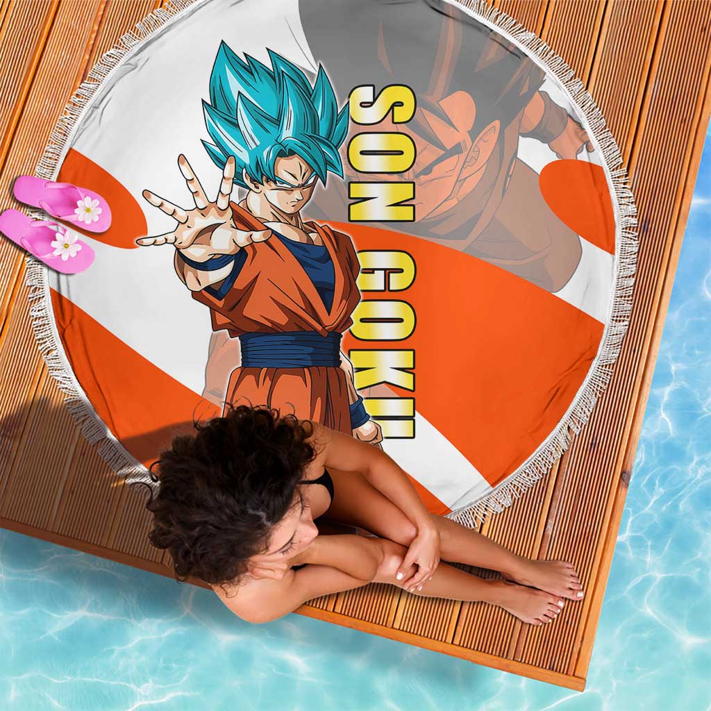 Son Goku Kamehameha Legend Beach Blanket Iconic Anime Battle Style