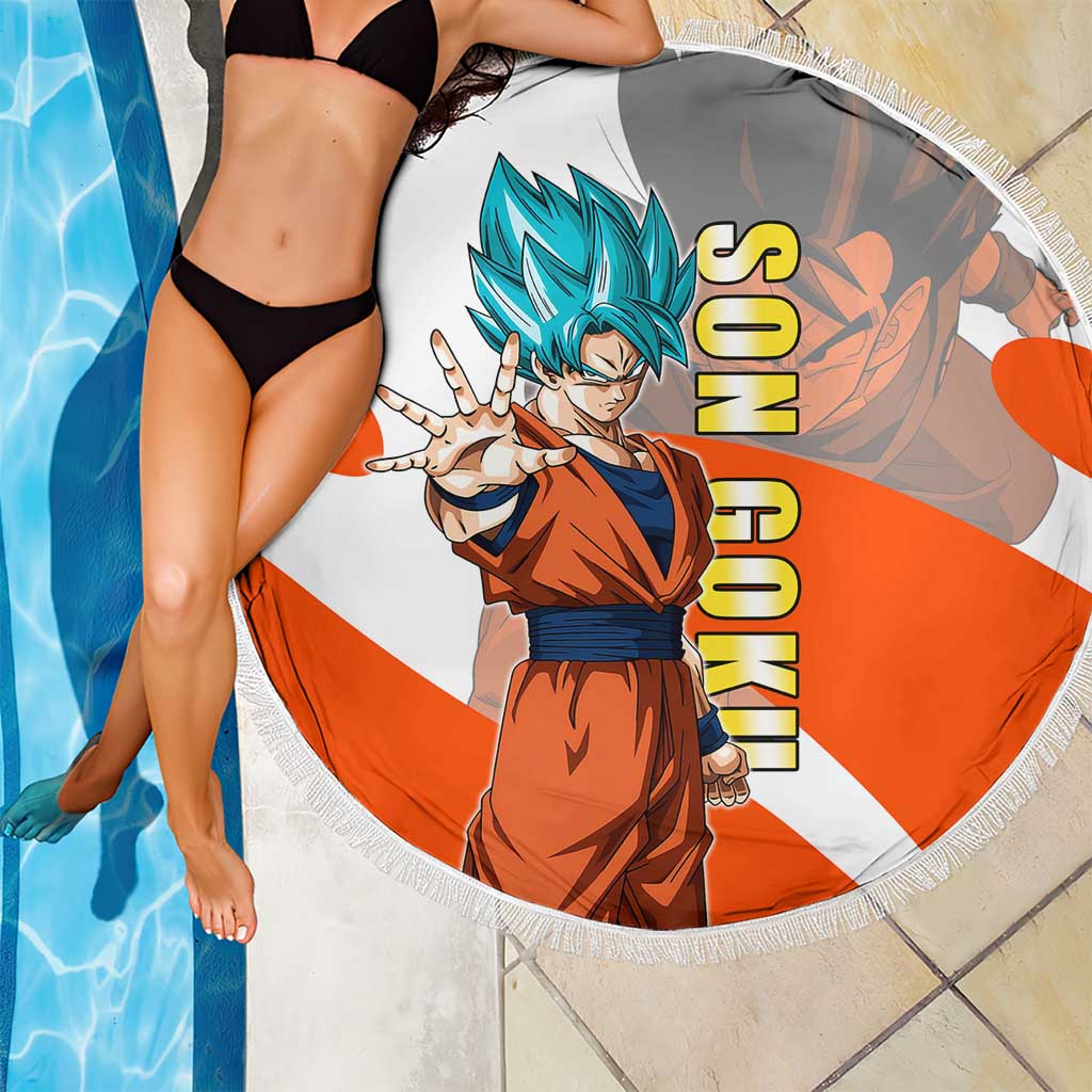 Son Goku Kamehameha Legend Beach Blanket Iconic Anime Battle Style