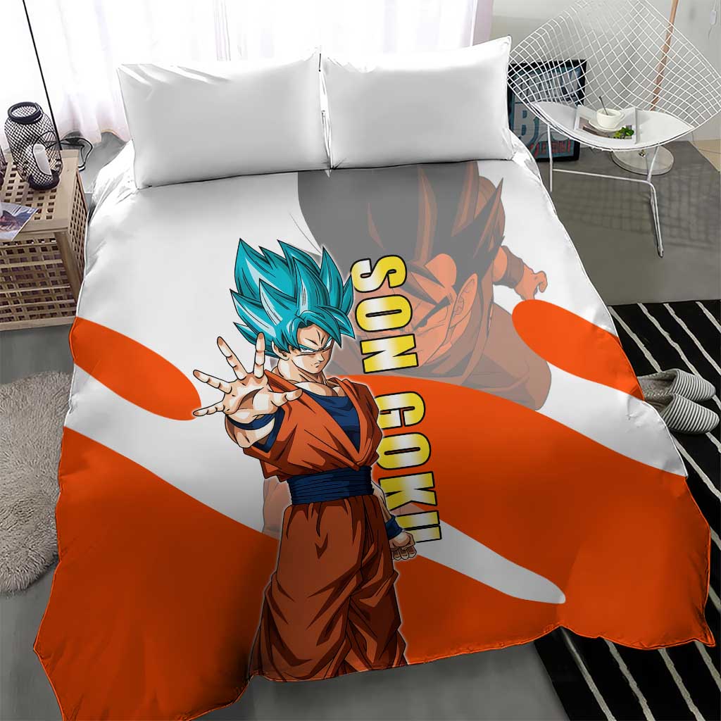 Son Goku Kamehameha Legend Bedding Set Iconic Anime Battle Style