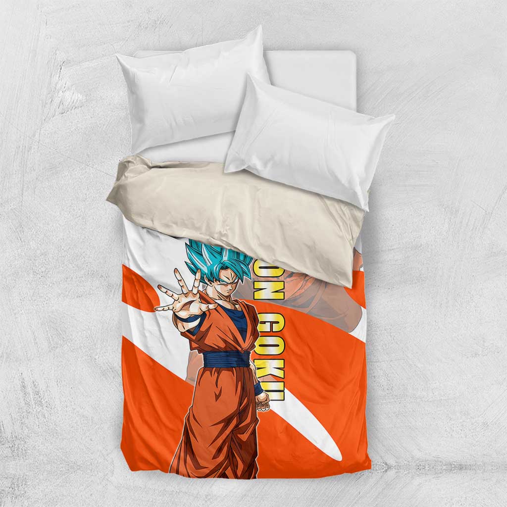 Son Goku Kamehameha Legend Bedding Set Iconic Anime Battle Style