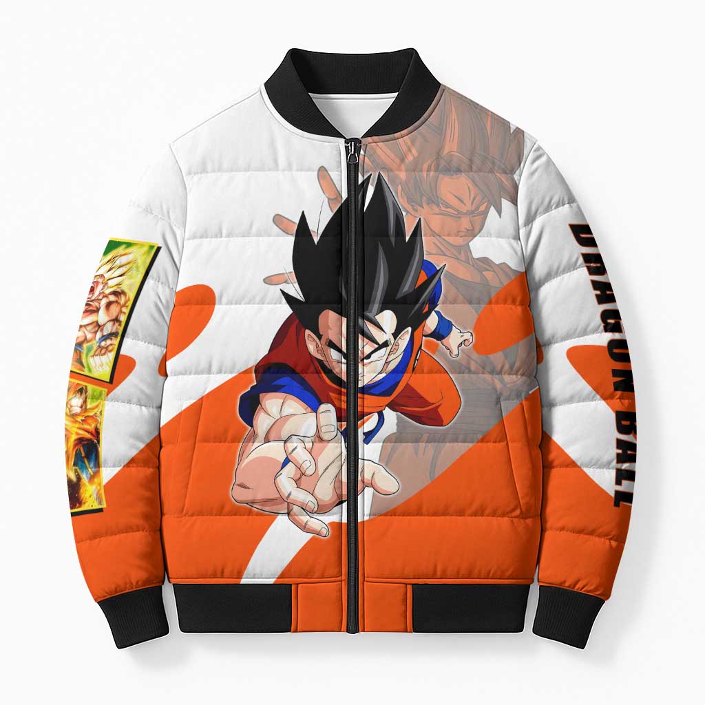 Son Goku Kamehameha Legend Bomber Puffer Jacket Iconic Anime Battle Style