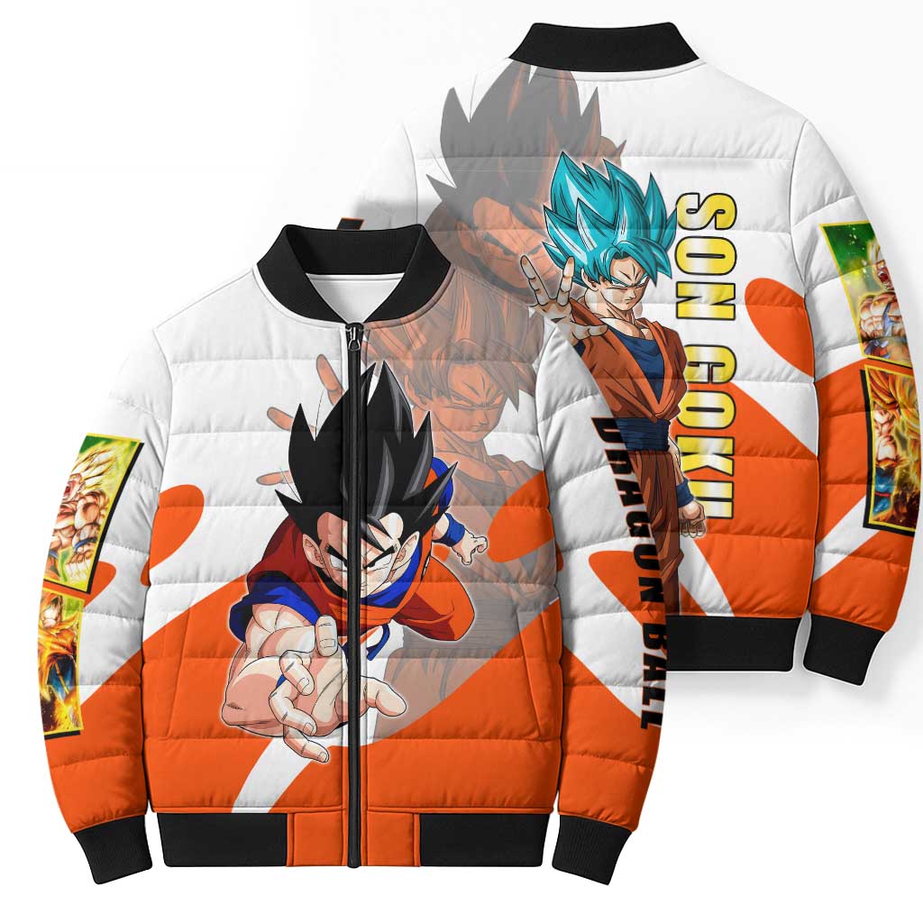 Son Goku Kamehameha Legend Bomber Puffer Jacket Iconic Anime Battle Style
