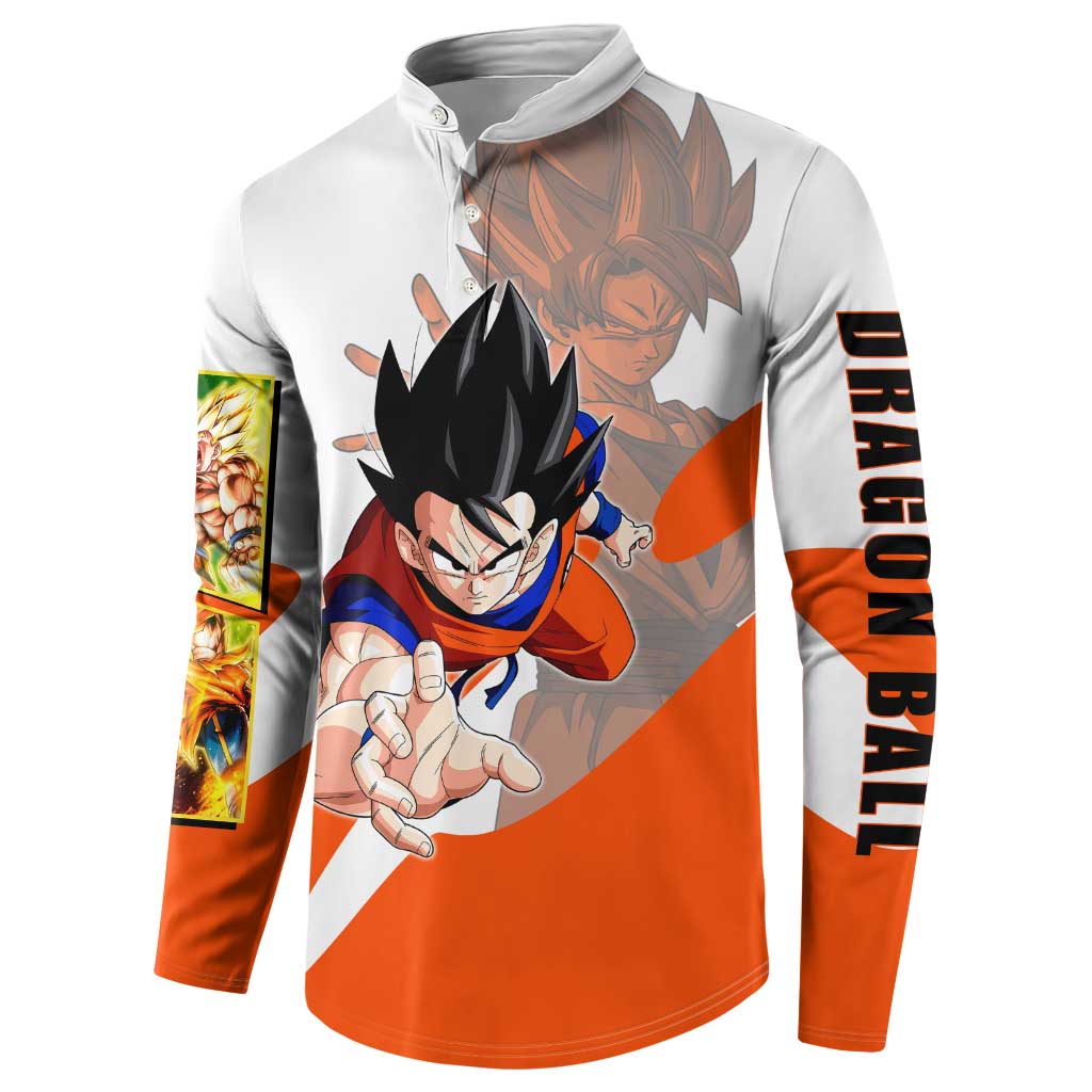 Son Goku Kamehameha Legend Button Sweatshirt Iconic Anime Battle Style