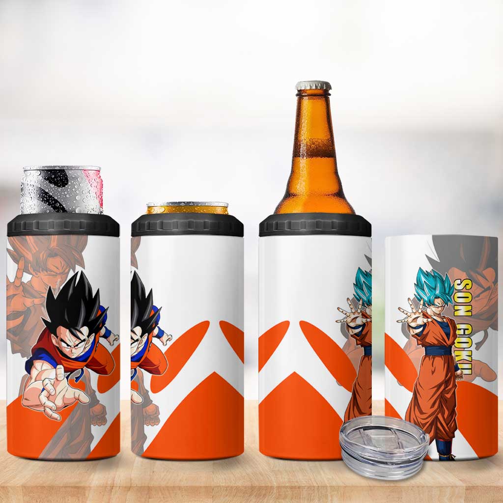 Son Goku Kamehameha Legend 4 in 1 Can Cooler Tumbler Iconic Anime Battle Style