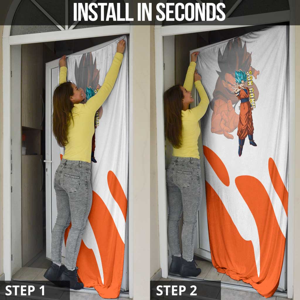 Son Goku Kamehameha Legend Door Cover Iconic Anime Battle Style