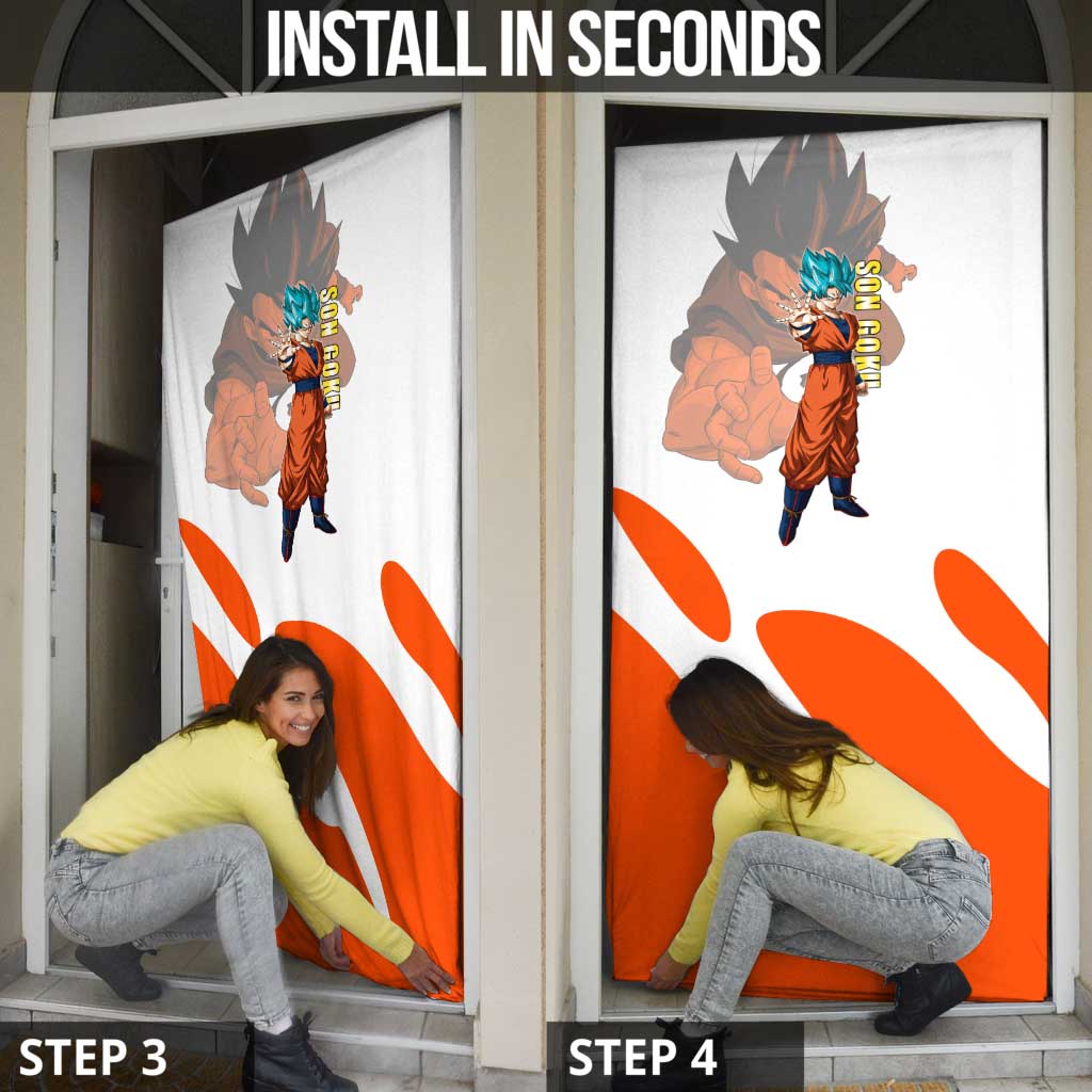 Son Goku Kamehameha Legend Door Cover Iconic Anime Battle Style