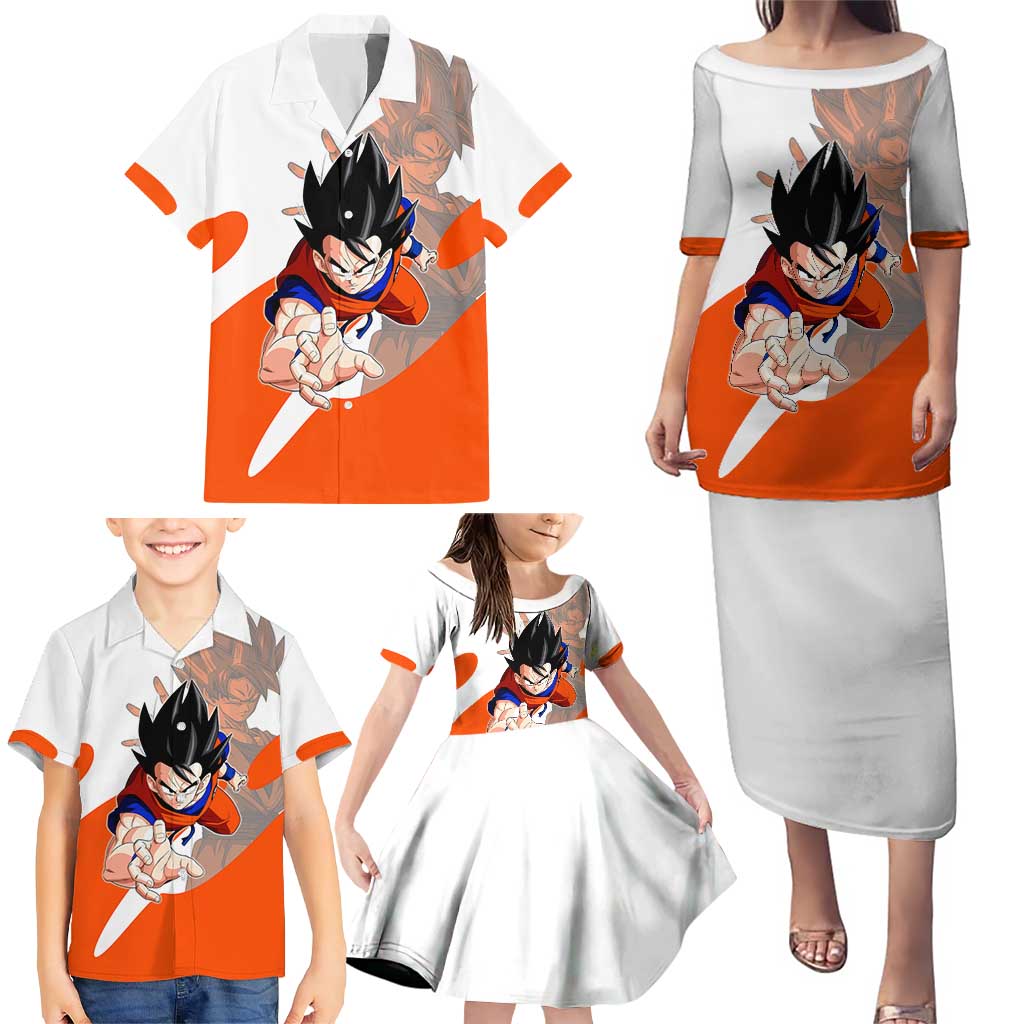 Son Goku Kamehameha Legend Family Matching Puletasi and Hawaiian Shirt Iconic Anime Battle Style
