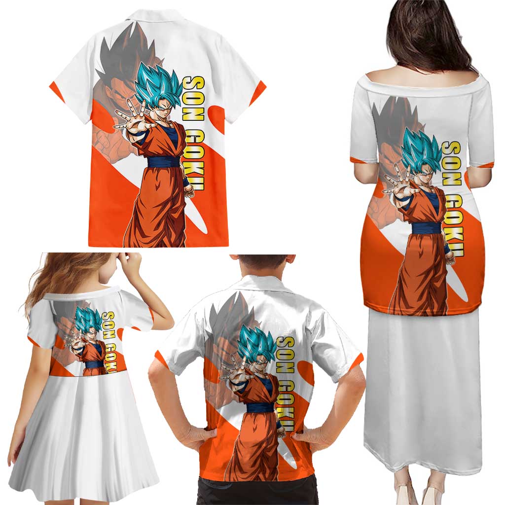 Son Goku Kamehameha Legend Family Matching Puletasi and Hawaiian Shirt Iconic Anime Battle Style