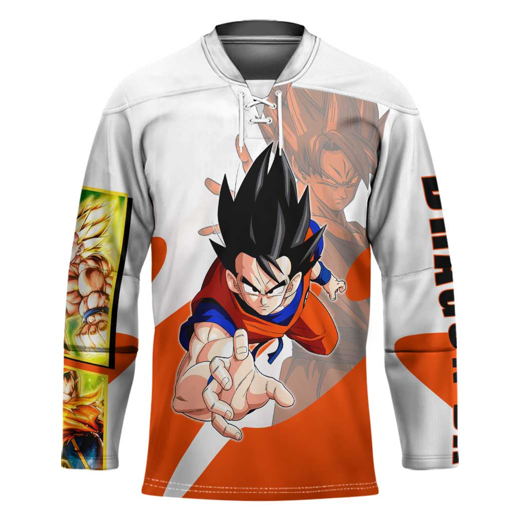 Son Goku Kamehameha Legend Hockey Jersey Iconic Anime Battle Style
