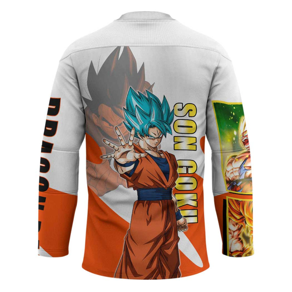Son Goku Kamehameha Legend Hockey Jersey Iconic Anime Battle Style