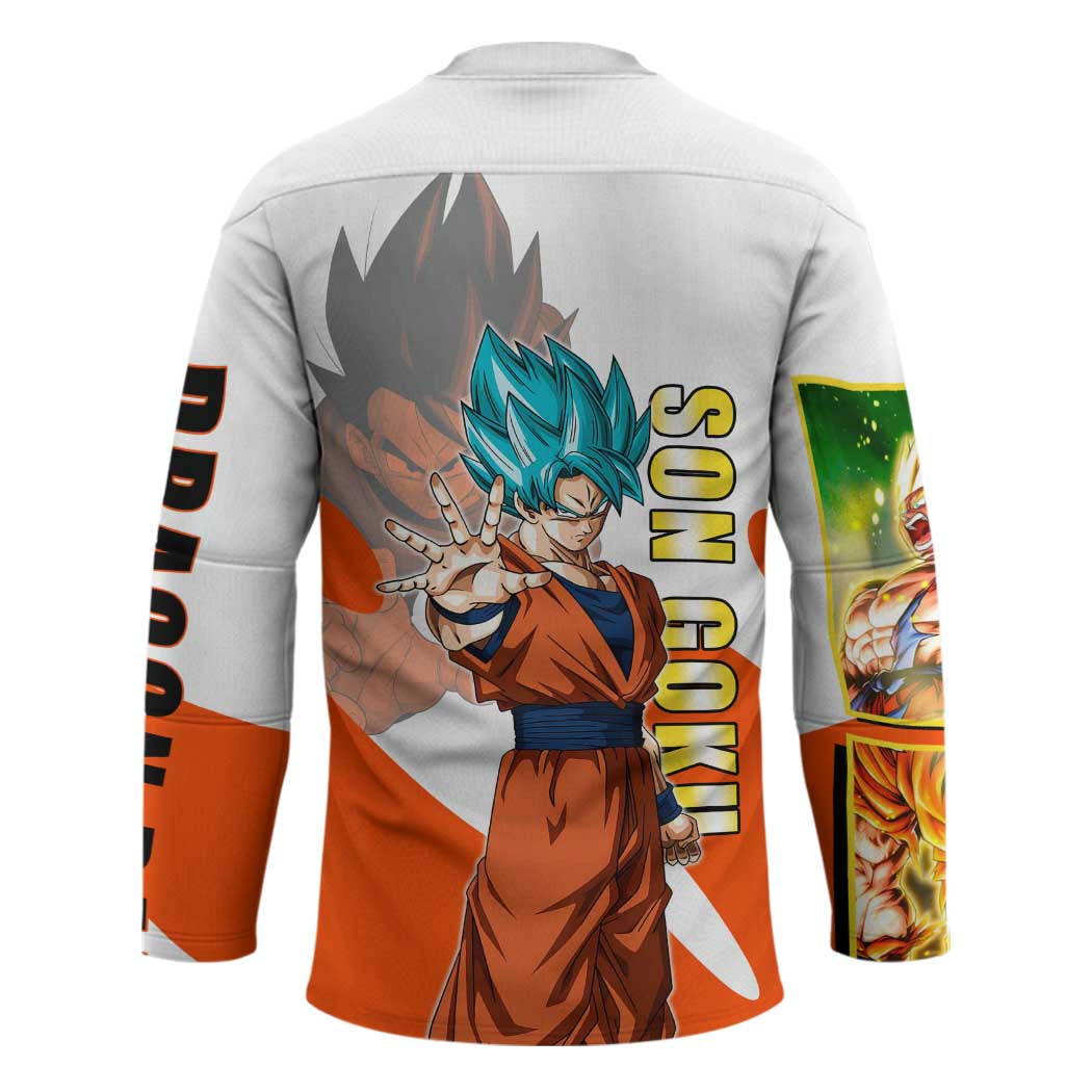 Son Goku Kamehameha Legend Hockey Jersey Iconic Anime Battle Style