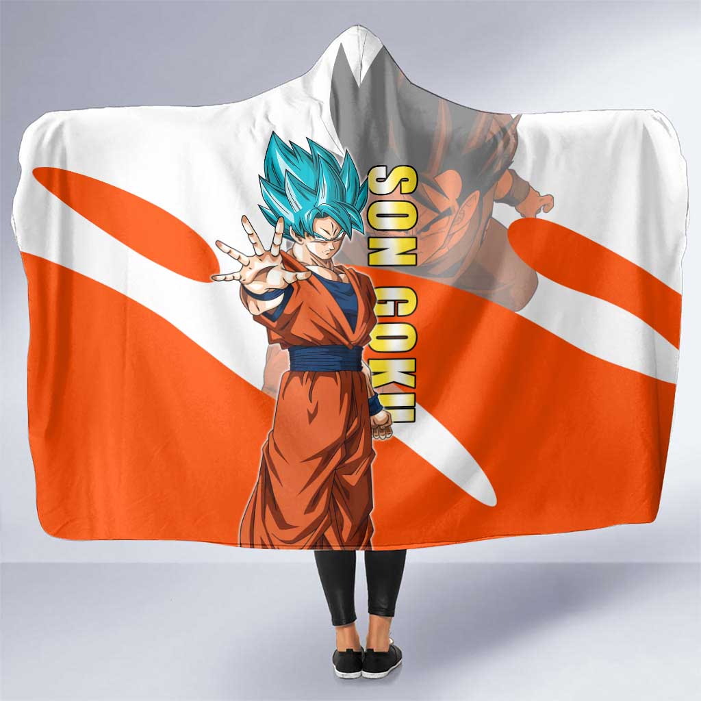 Son Goku Kamehameha Legend Hooded Blanket Iconic Anime Battle Style