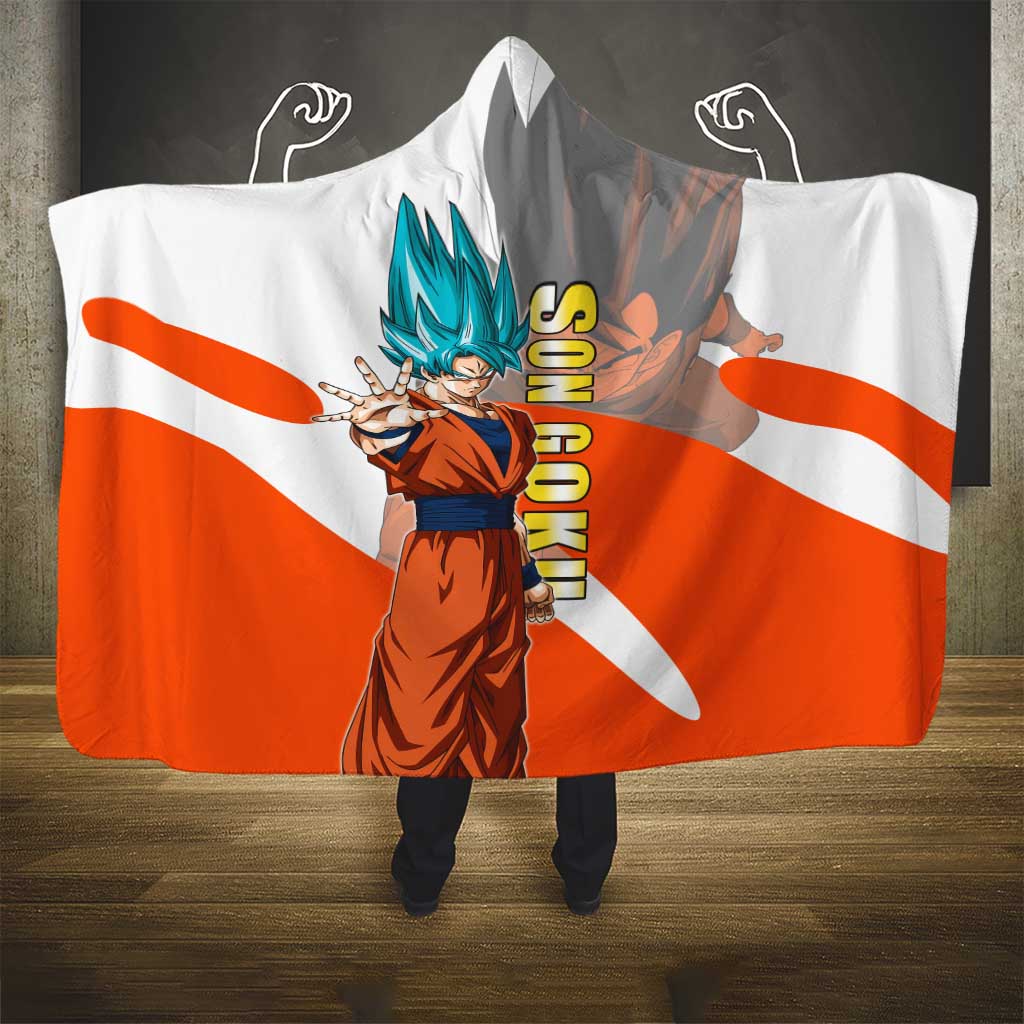 Son Goku Kamehameha Legend Hooded Blanket Iconic Anime Battle Style