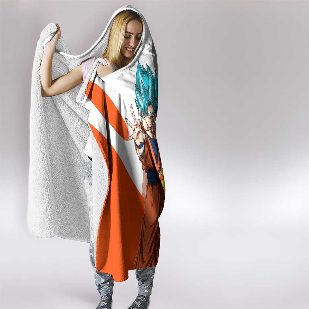 Son Goku Kamehameha Legend Hooded Blanket Iconic Anime Battle Style