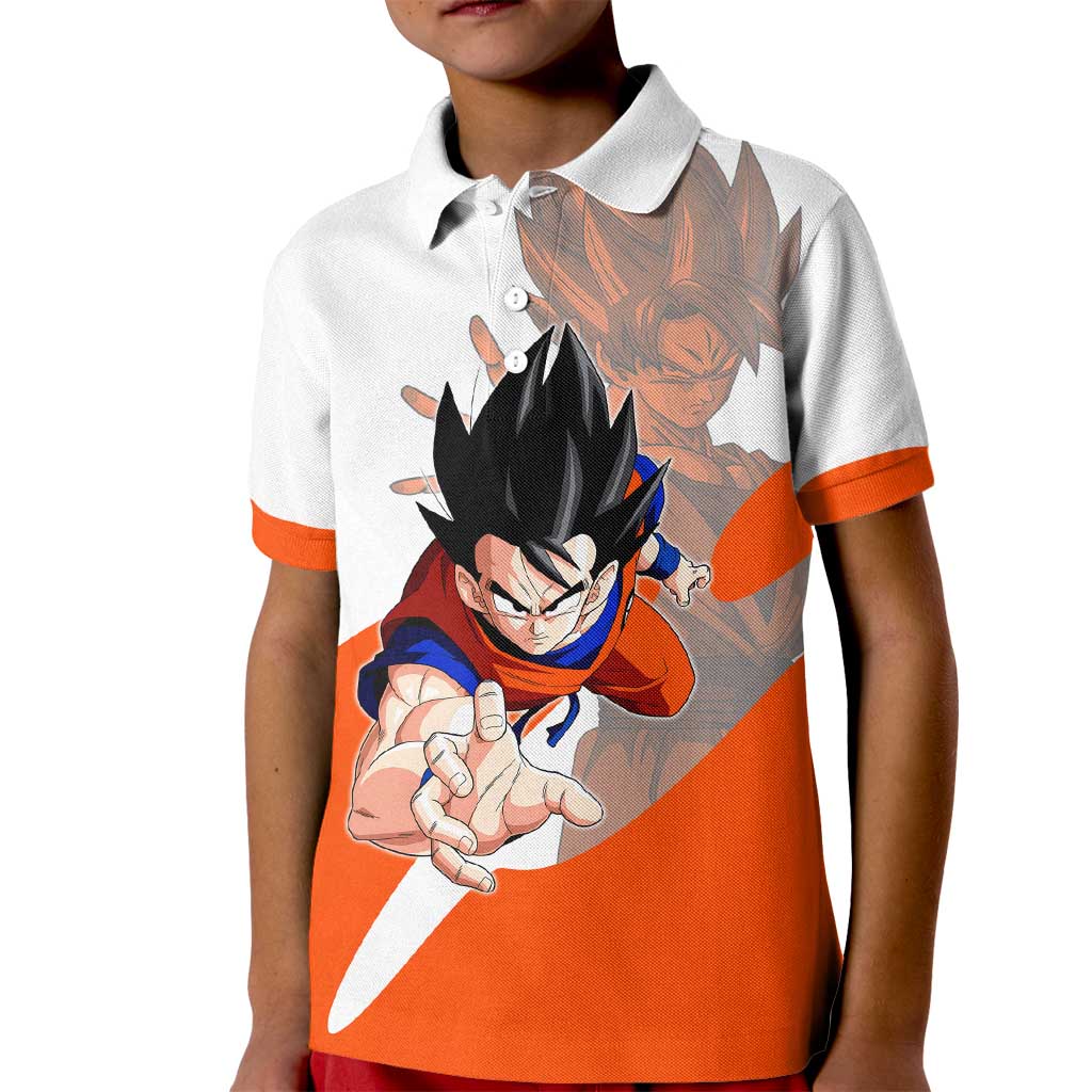 Son Goku Kamehameha Legend Kid Polo Shirt Iconic Anime Battle Style