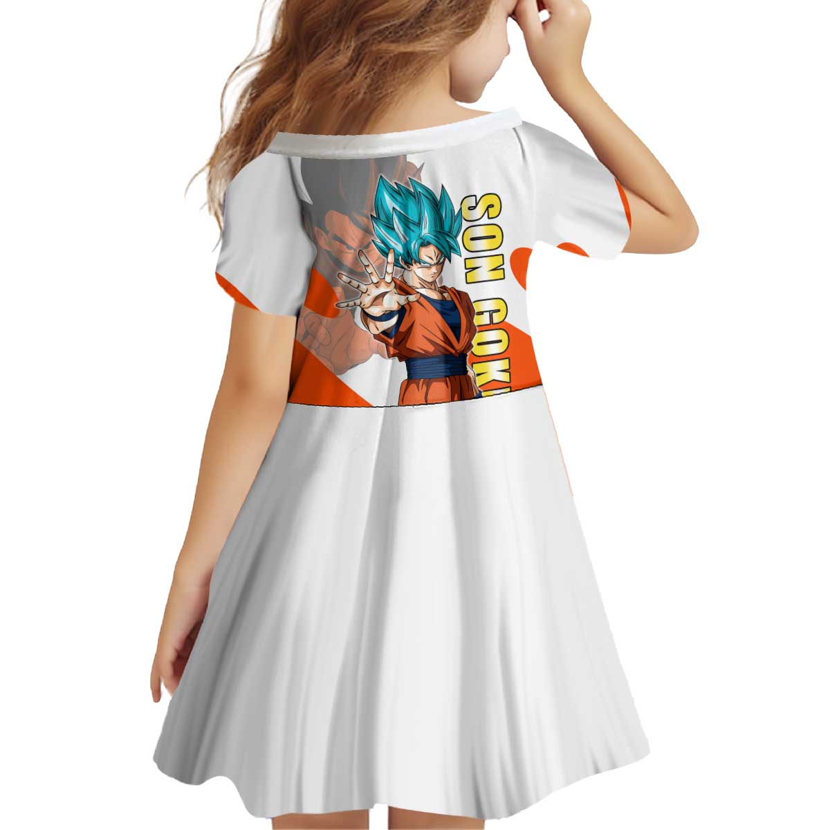 Son Goku Kamehameha Legend Kid Short Sleeve Dress Iconic Anime Battle Style