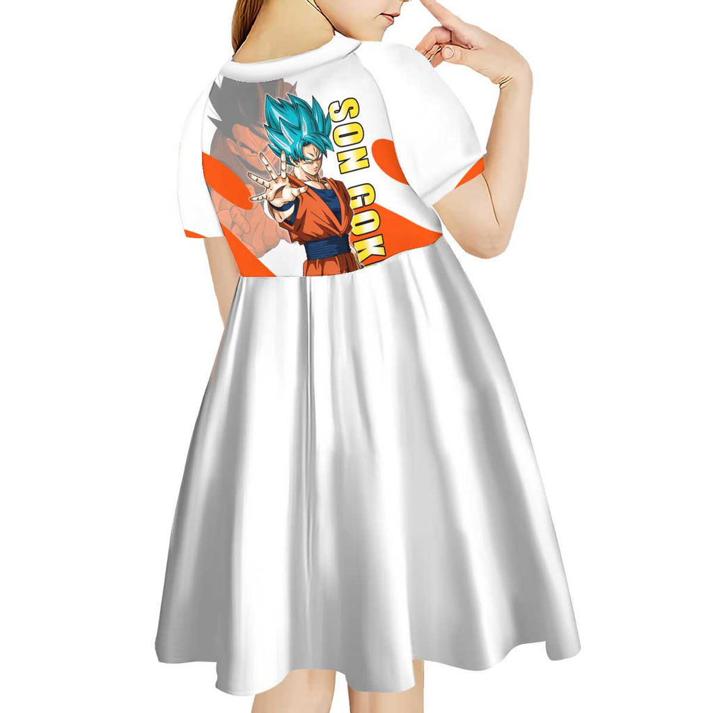 Son Goku Kamehameha Legend Kid Short Sleeve Dress Iconic Anime Battle Style