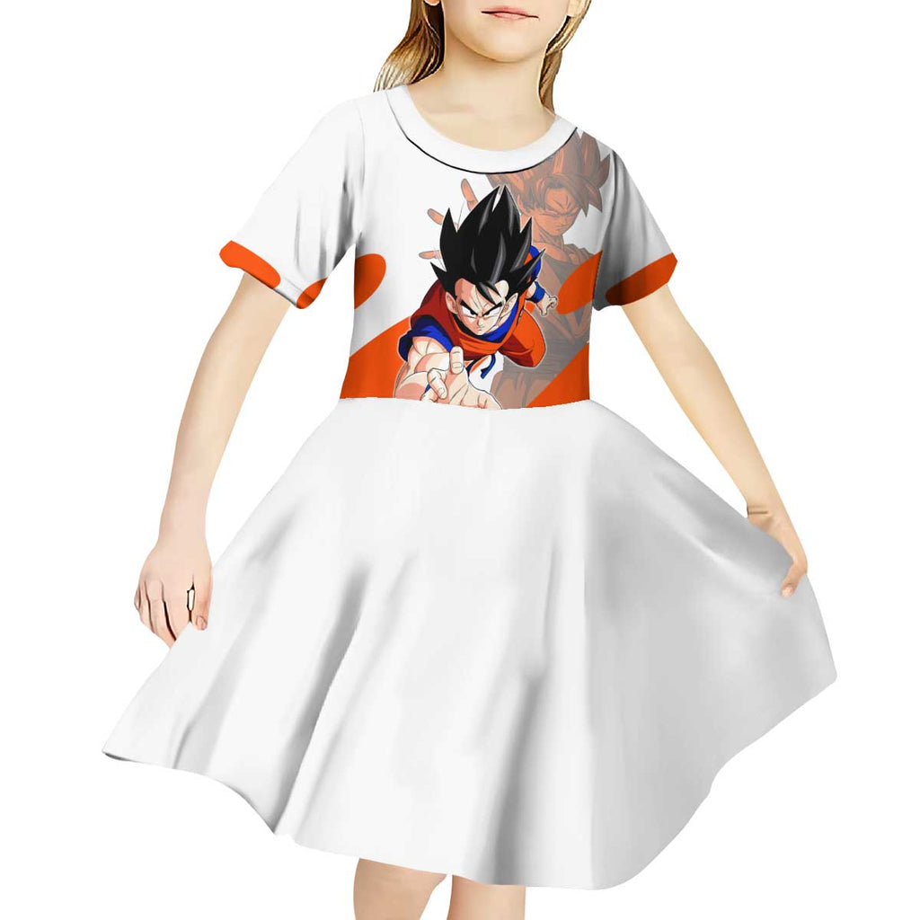 Son Goku Kamehameha Legend Kid Short Sleeve Dress Iconic Anime Battle Style