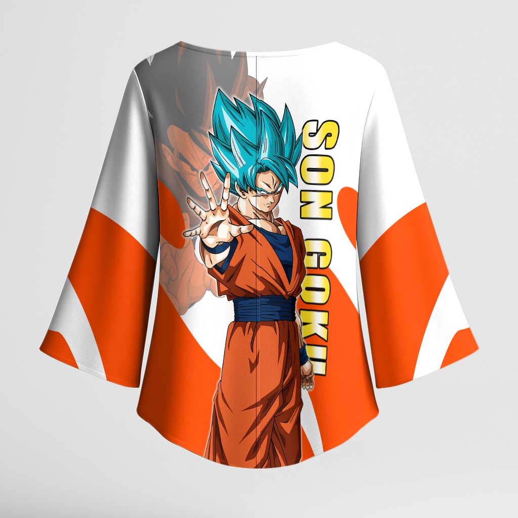 Son Goku Kamehameha Legend Kimono Sleeve Blouse Iconic Anime Battle Style
