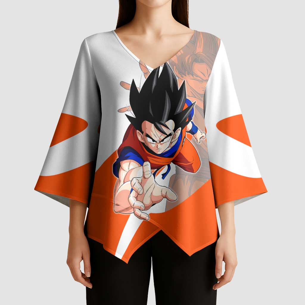 Son Goku Kamehameha Legend Kimono Sleeve Blouse Iconic Anime Battle Style