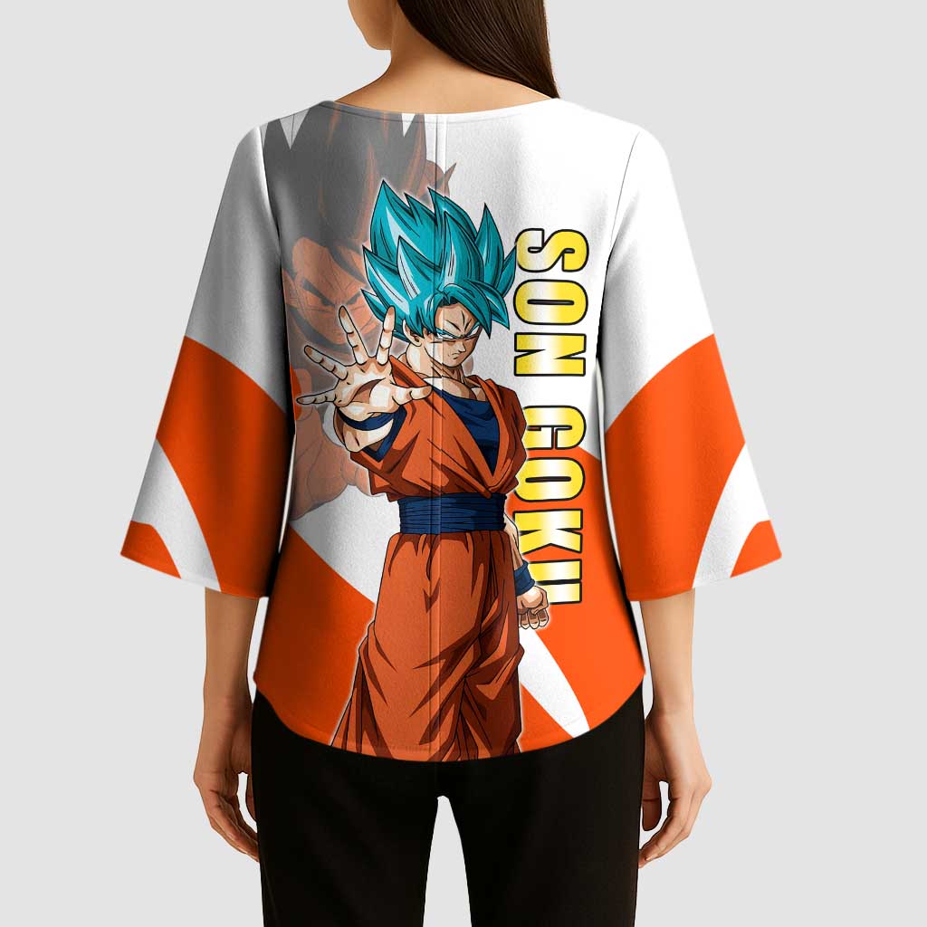 Son Goku Kamehameha Legend Kimono Sleeve Blouse Iconic Anime Battle Style
