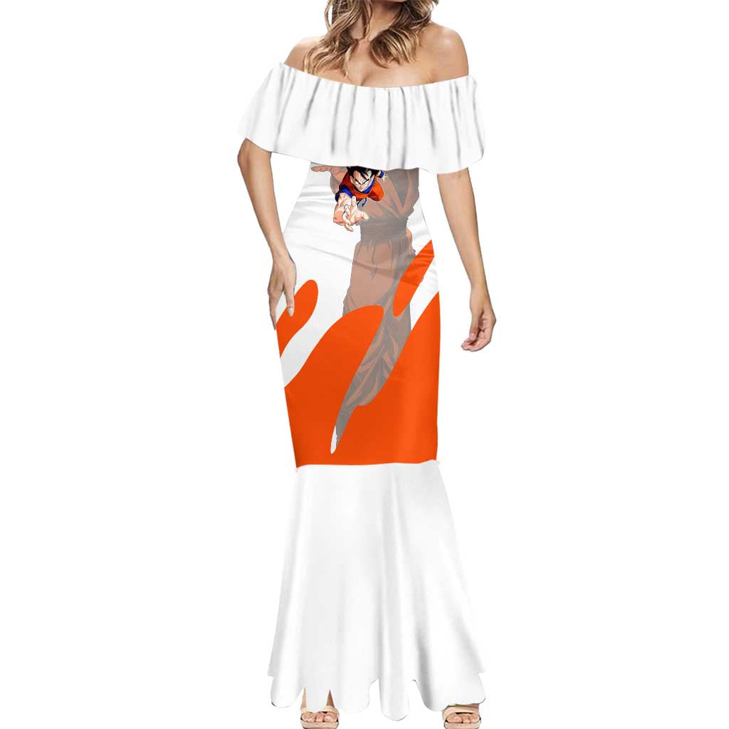 Son Goku Kamehameha Legend Mermaid Dress Iconic Anime Battle Style