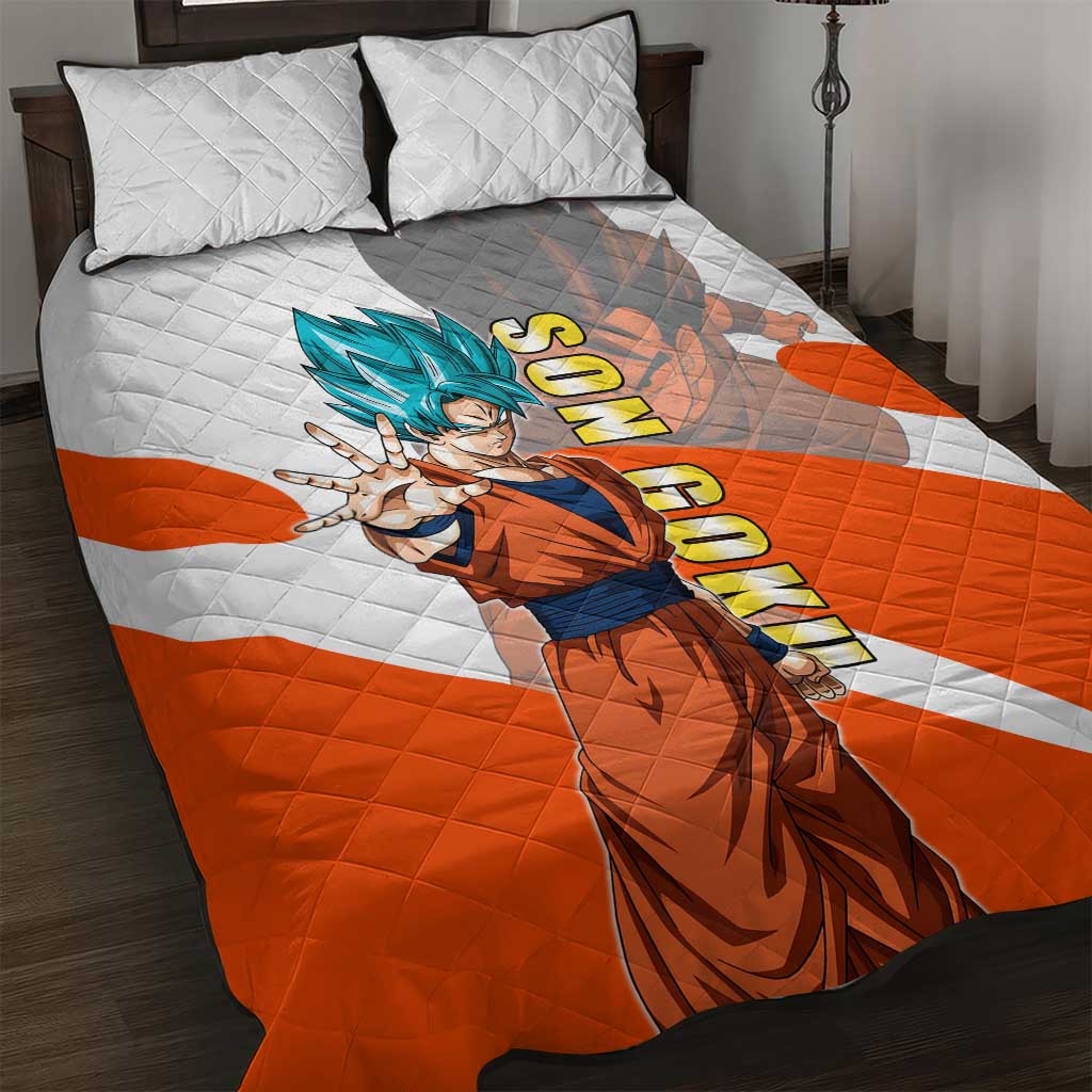 Son Goku Kamehameha Legend Quilt Bed Set Iconic Anime Battle Style