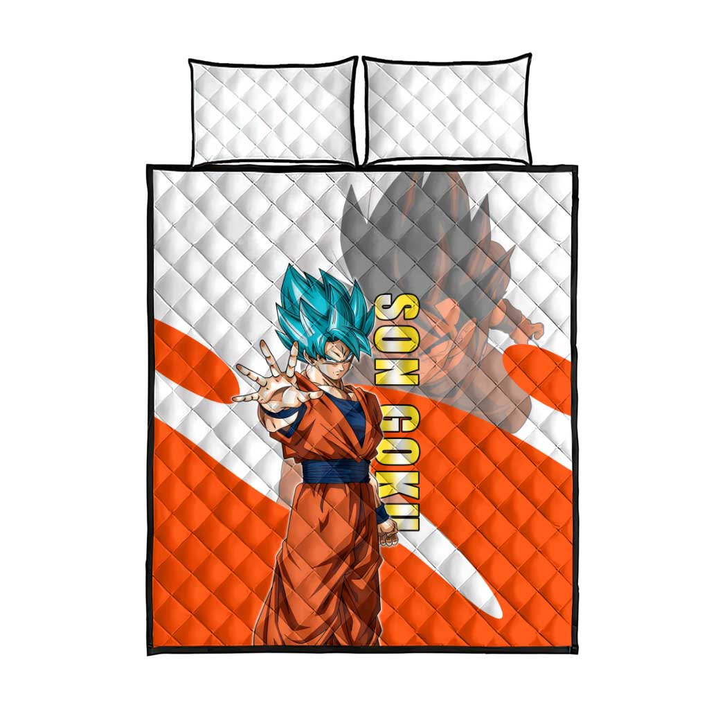 Son Goku Kamehameha Legend Quilt Bed Set Iconic Anime Battle Style