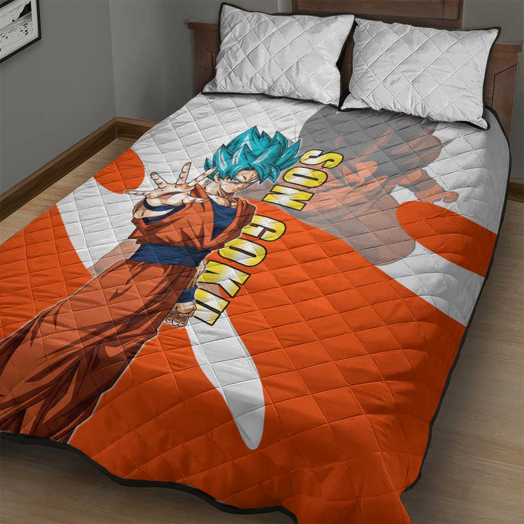 Son Goku Kamehameha Legend Quilt Bed Set Iconic Anime Battle Style