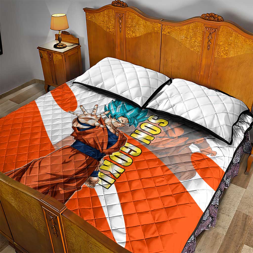 Son Goku Kamehameha Legend Quilt Bed Set Iconic Anime Battle Style