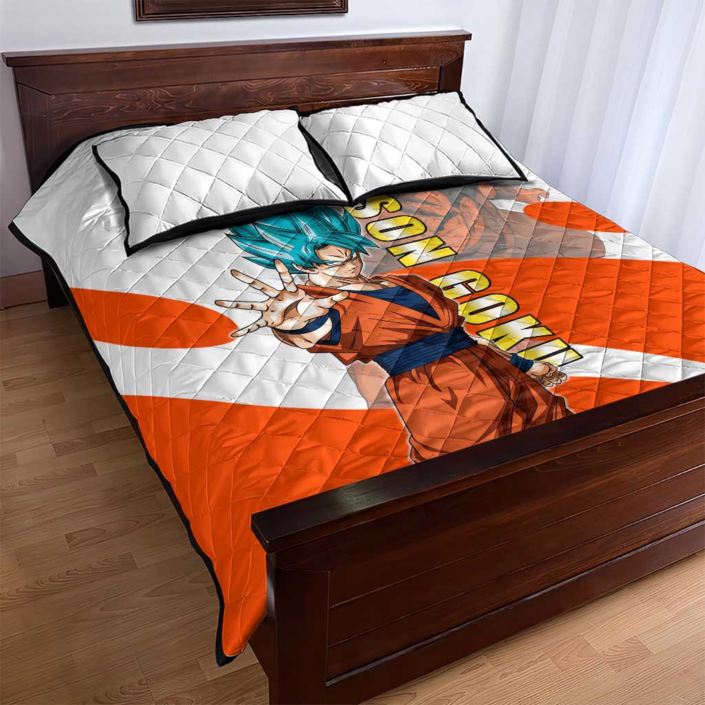 Son Goku Kamehameha Legend Quilt Bed Set Iconic Anime Battle Style