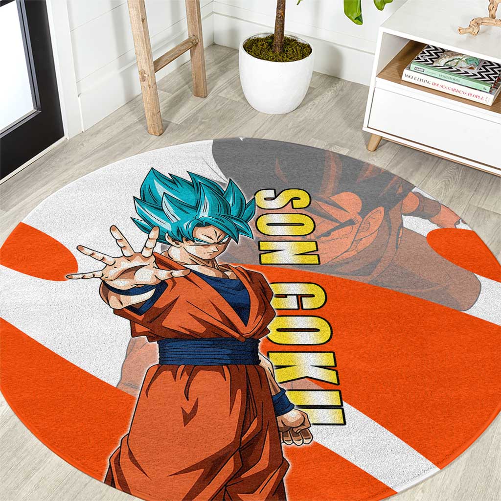 Son Goku Kamehameha Legend Round Carpet Iconic Anime Battle Style