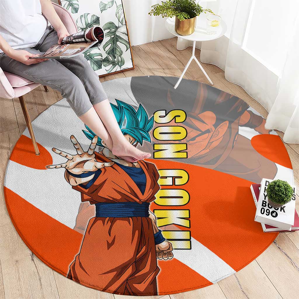 Son Goku Kamehameha Legend Round Carpet Iconic Anime Battle Style
