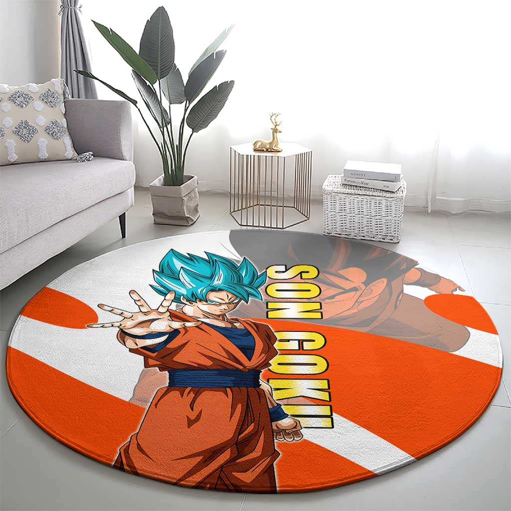 Son Goku Kamehameha Legend Round Carpet Iconic Anime Battle Style