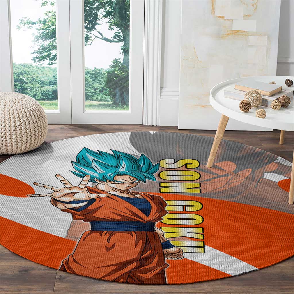 Son Goku Kamehameha Legend Round Carpet Iconic Anime Battle Style