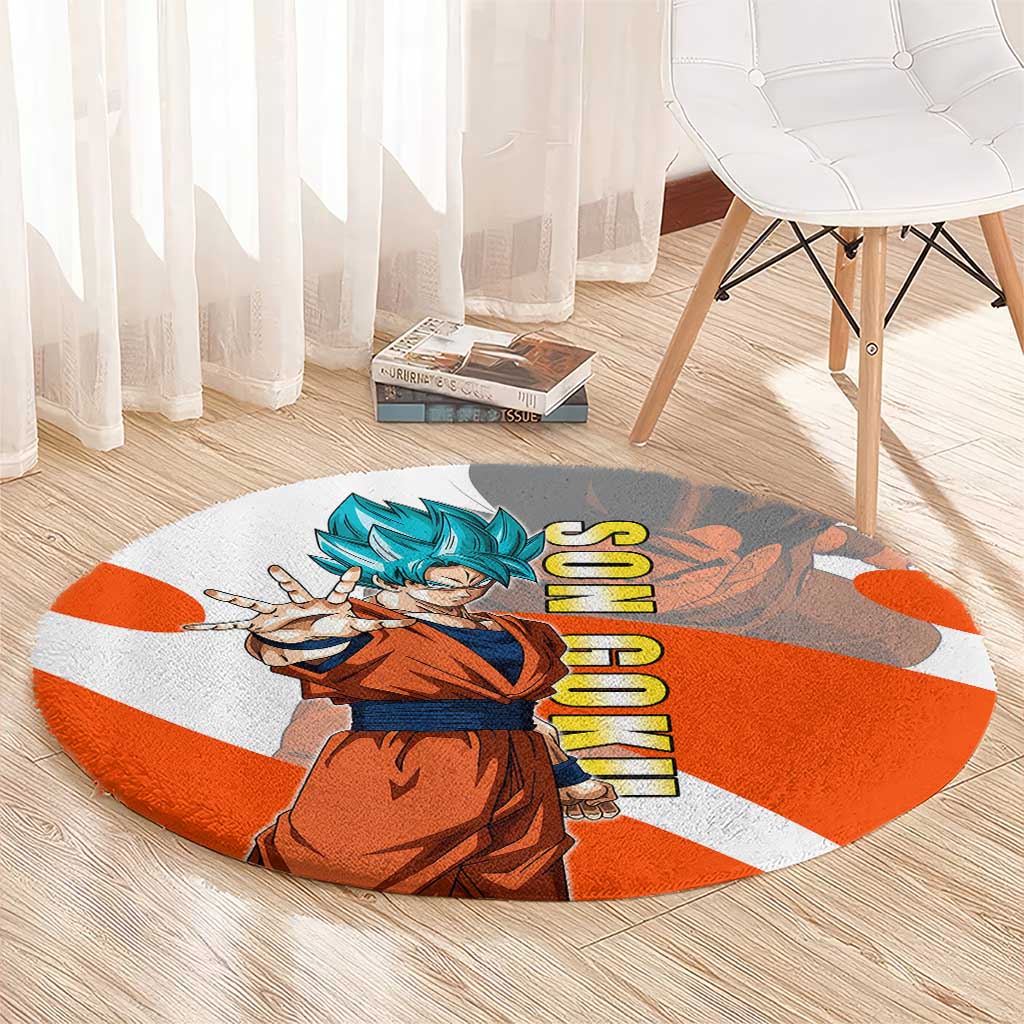 Son Goku Kamehameha Legend Round Carpet Iconic Anime Battle Style