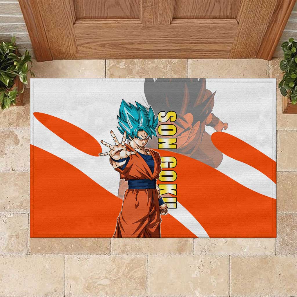 Son Goku Kamehameha Legend Rubber Doormat Iconic Anime Battle Style