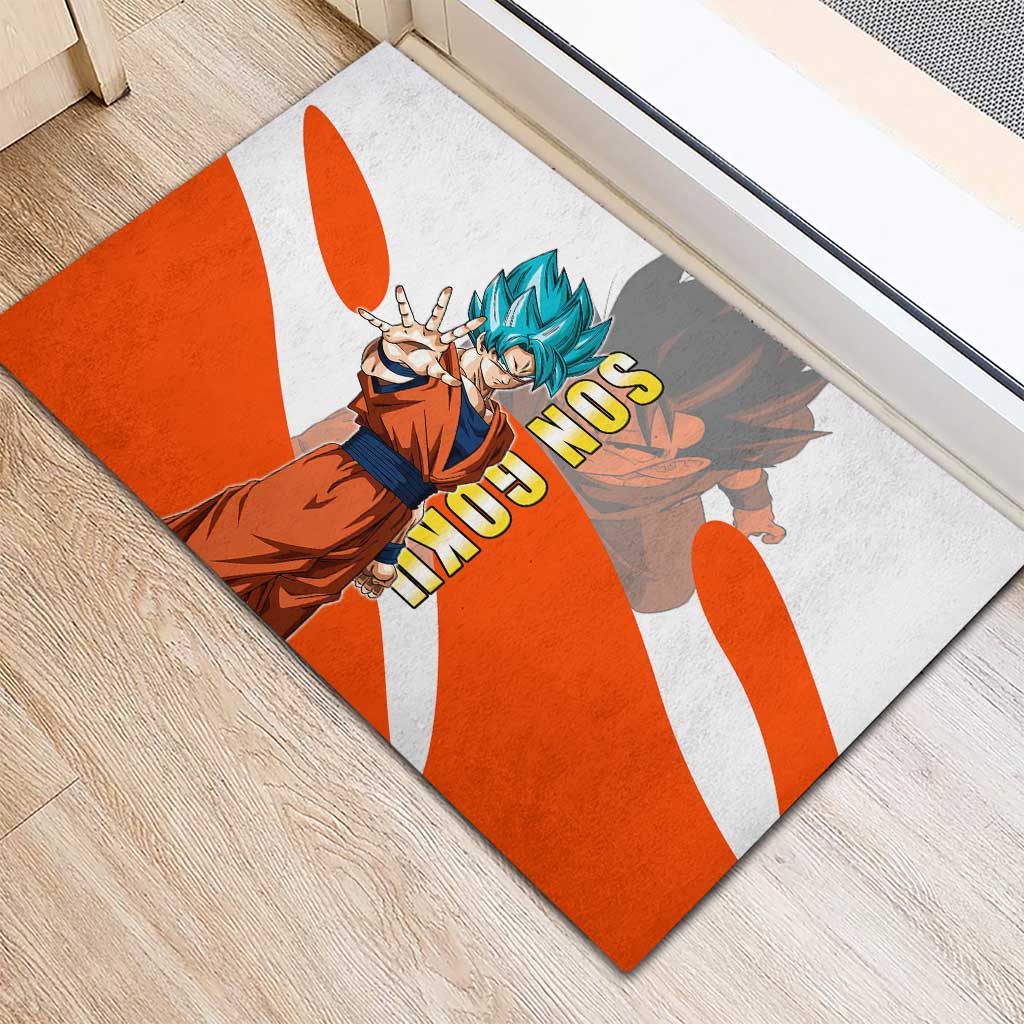 Son Goku Kamehameha Legend Rubber Doormat Iconic Anime Battle Style