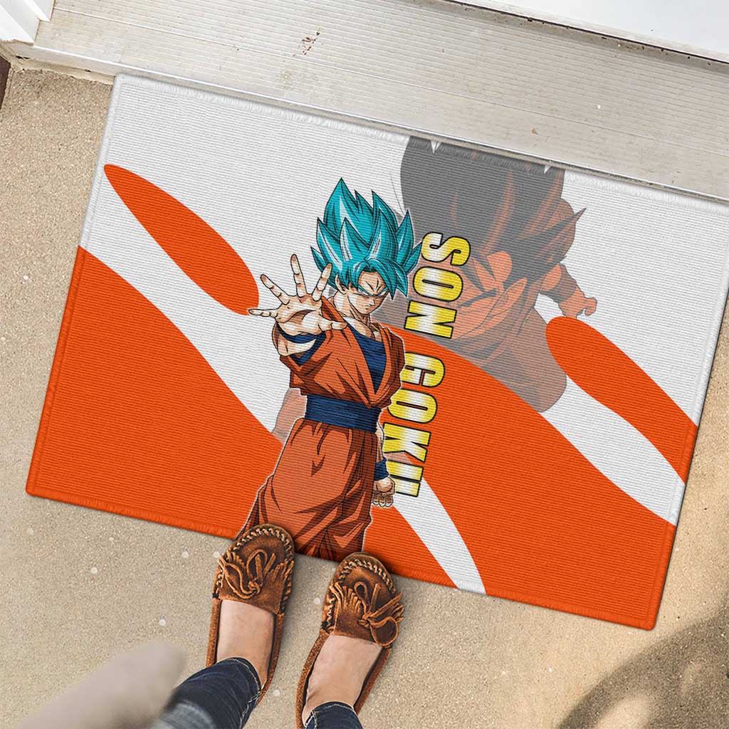 Son Goku Kamehameha Legend Rubber Doormat Iconic Anime Battle Style